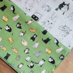 고양이 드로잉 손수건 (4종)