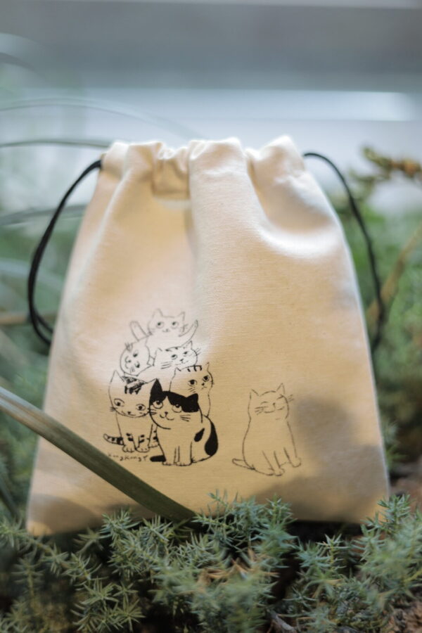 고양이 복주머니 파우치