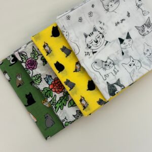 고양이 드로잉 손수건 (4종)