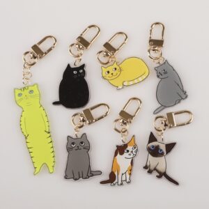 고양이 아크릴 키링 4종