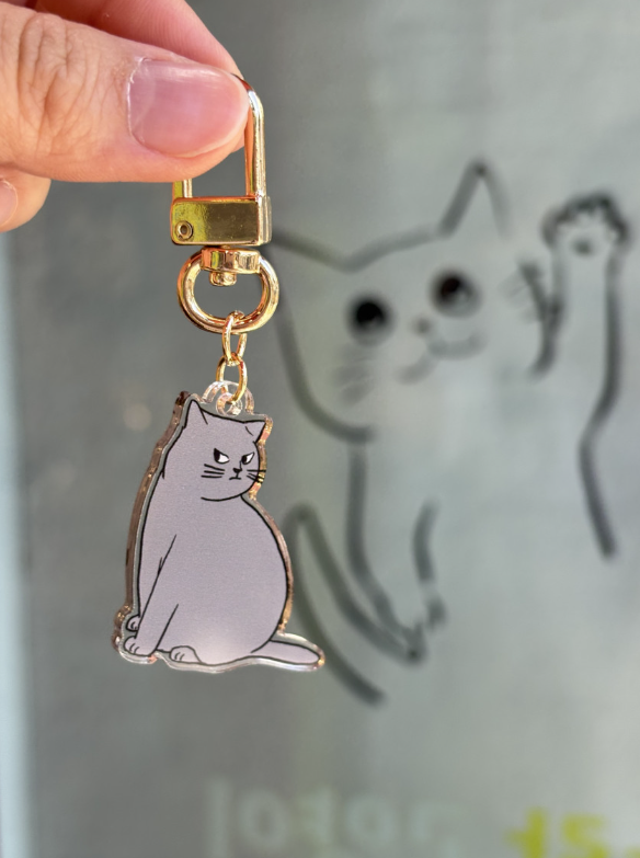 고양이 아크릴 키링 4종