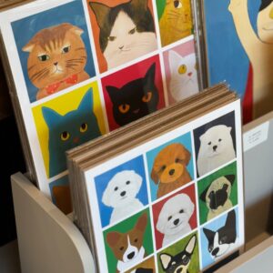 A3 고양이 강아지 아트 프린트
