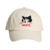 고양이 NOPE 자수 볼캡 모자