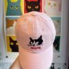 고양이 자수 모자
