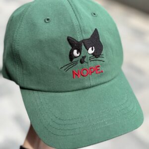 고양이 자수 모자