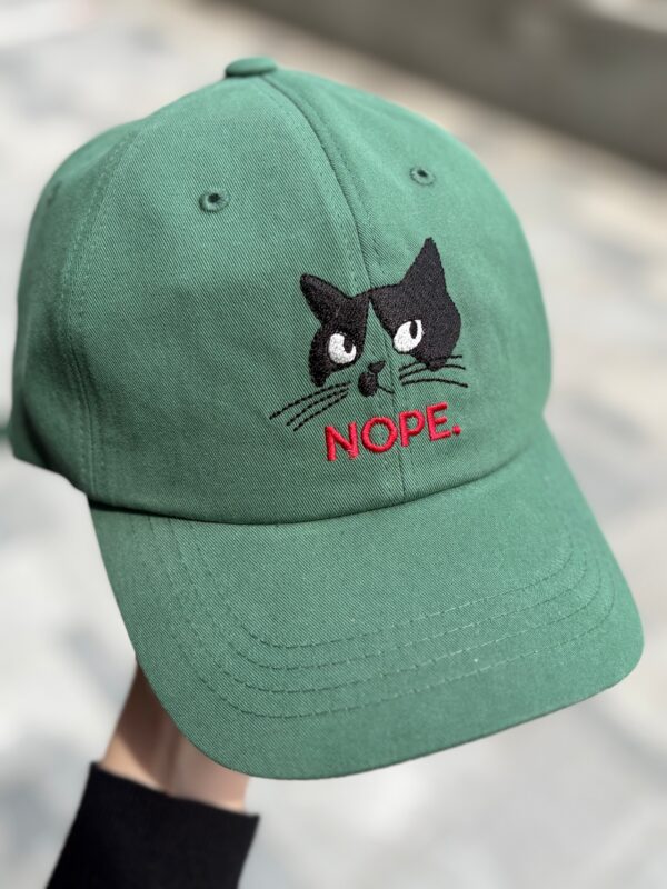 고양이 자수 모자