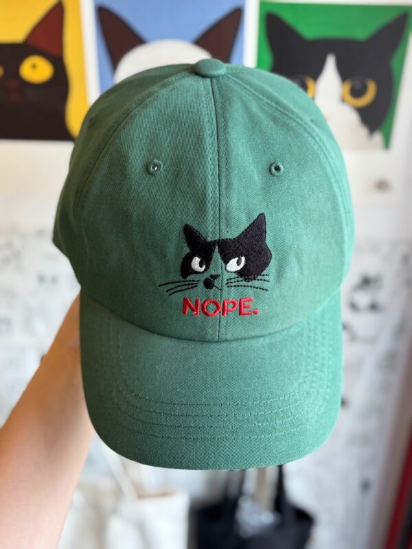 고양이 자수 모자 - 이미지 3