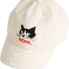 고양이 NOPE 자수 볼캡 모자