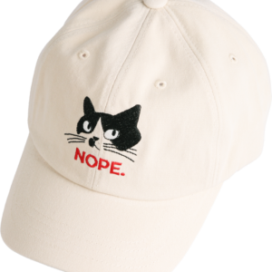 고양이 NOPE 자수 볼캡 모자