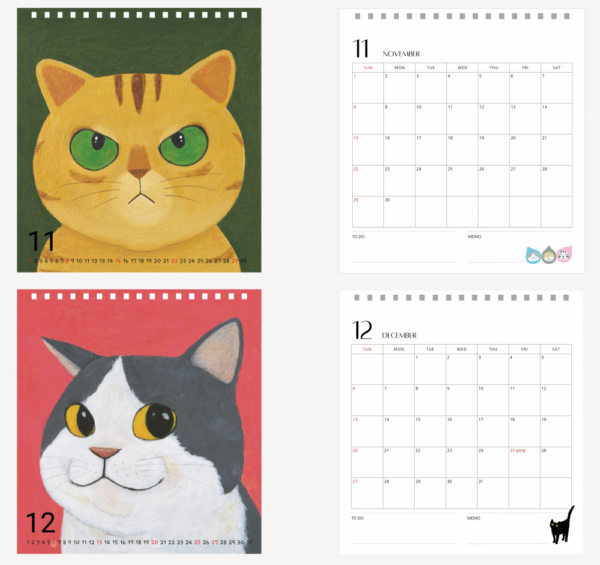 2026 고양이 달력