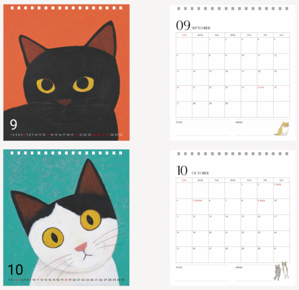 2026 고양이 달력